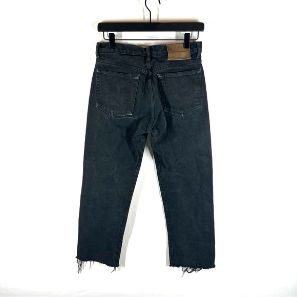 Vintage Calvin Klein Jeans Black High Rise Straight Leg Crop Raw Hem size 3 - Picture 4 of 8